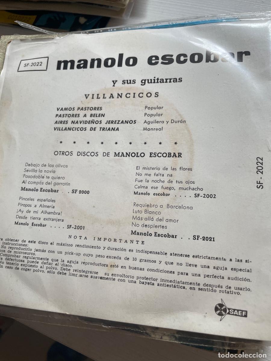 Discos de vinilo: Manolo Escobar villancicos single - Foto 2