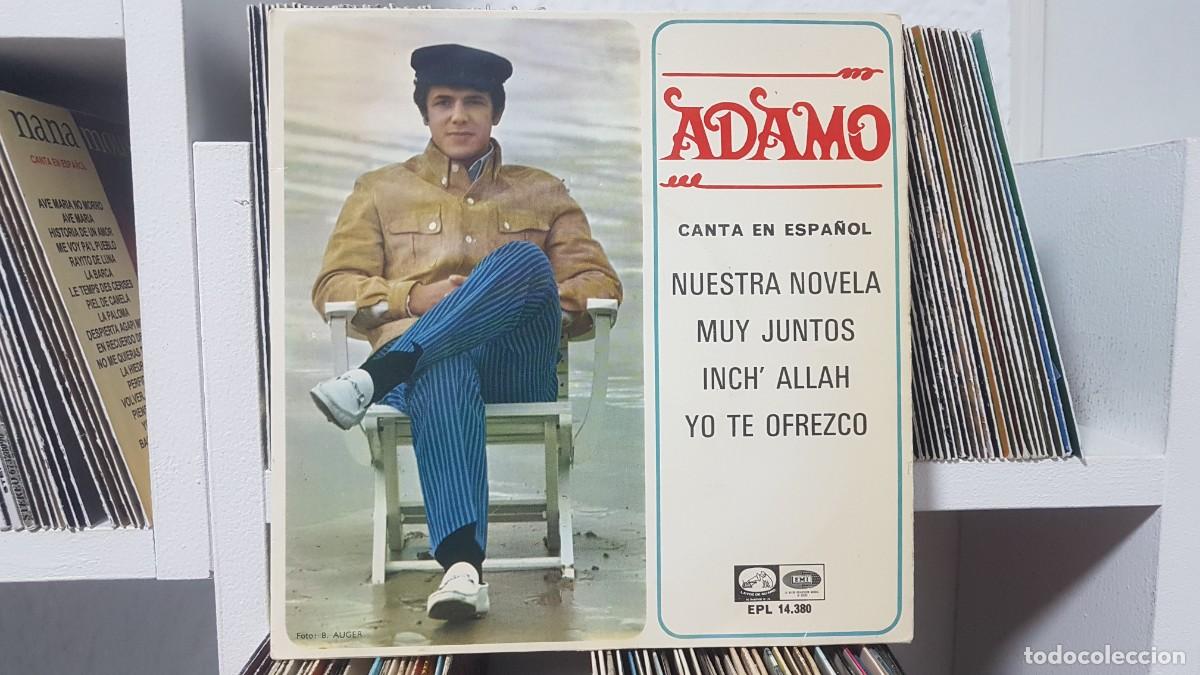 Discos de vinilo: C) Adamo &rdquo;Nuestra novela / Inch' Allah + 2&rdquo; Ep a&ntilde;o 1967 - DISCO PROMOCION - LEER DESCRIPCION