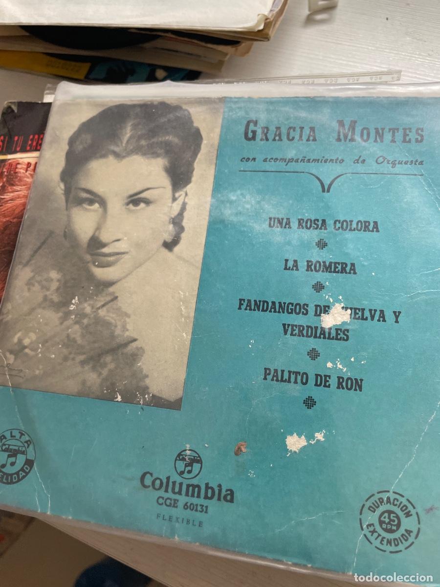 Discos de vinilo: Gracia montes una rosa colora single