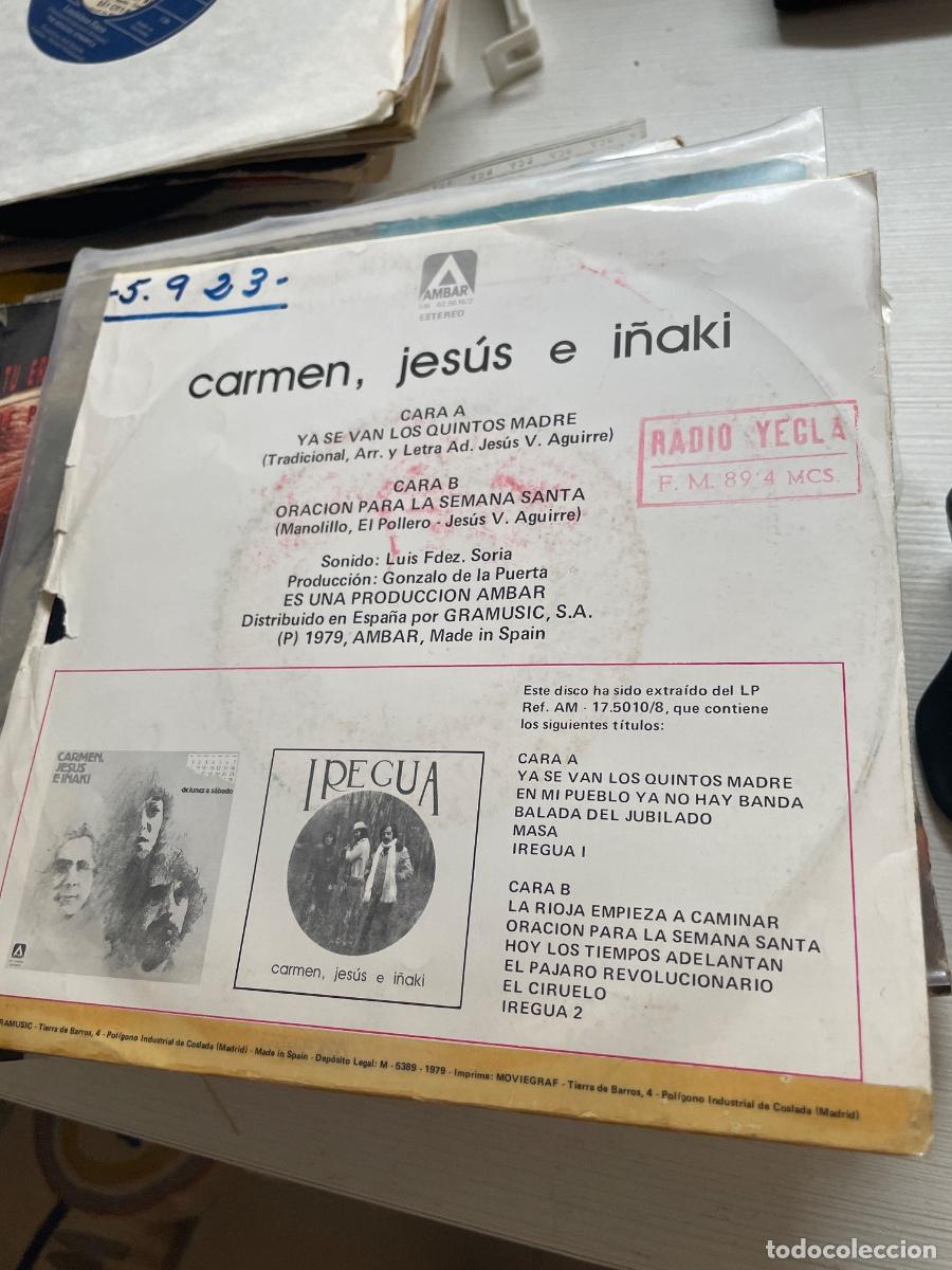 Discos de vinilo: Carmen Jes&uacute;s e i&ntilde;aki single - Foto 2