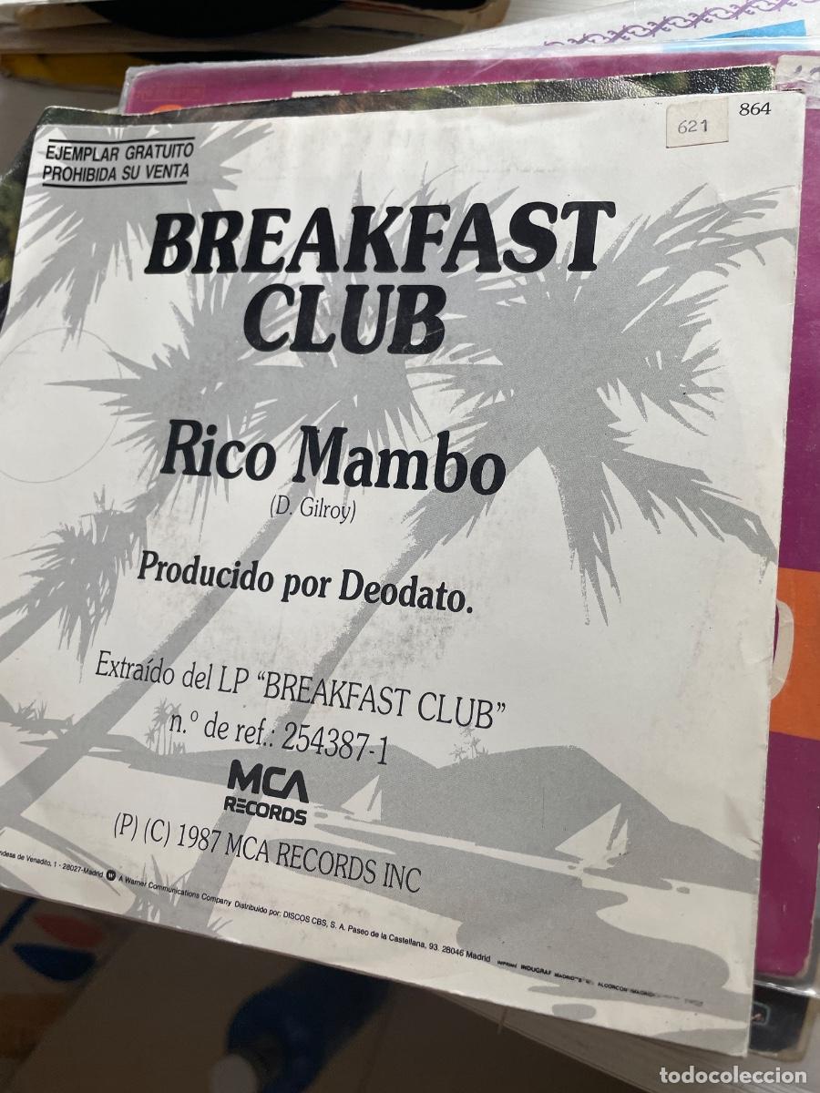 Discos de vinilo: Breakfast club rico mambo single - Foto 2
