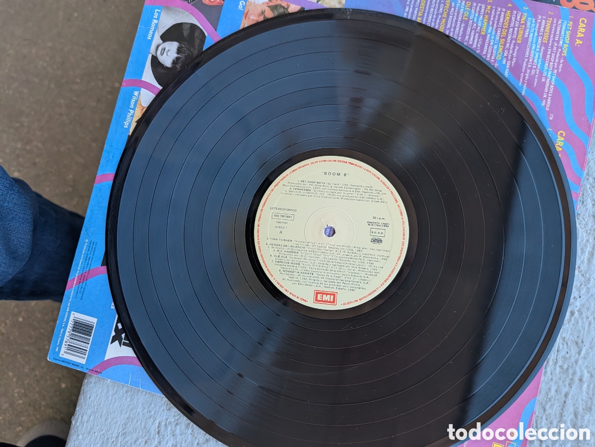 Discos de vinilo: Doble LP Boom 6 - El Disco de los &Eacute;xitos (1990) EMI - Vinilo Original - Foto 5