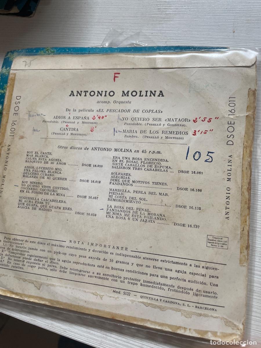 Discos de vinilo: As&iacute; canta Antonio Molina single - Foto 2