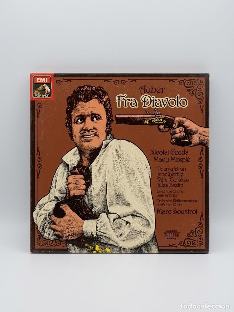 Discos de vinilo: Daniel-Fran&ccedil;ois-Esprit Auber - Fra Diavolo (&Oacute;pera-Comique) Caja LP - His Master's Voice / EMI DMM