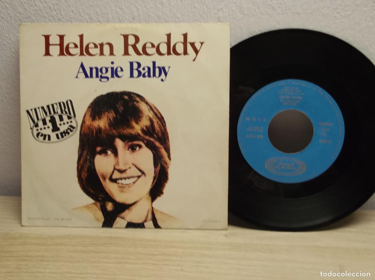 Discos de vinilo: Helen Reddy &ndash; Angie Baby SINGLE 45 RPM 7&rdquo;