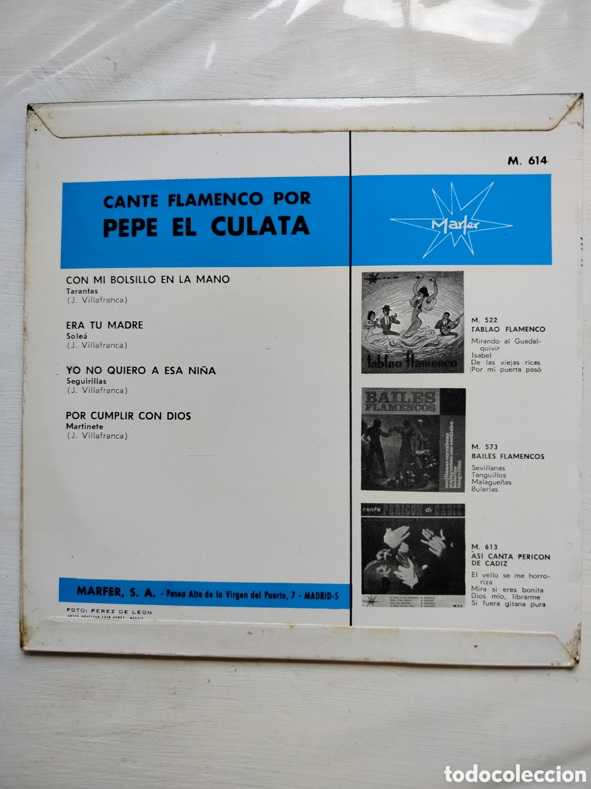 Discos de vinilo: Pepe El Culata EP 1966 - Foto 2