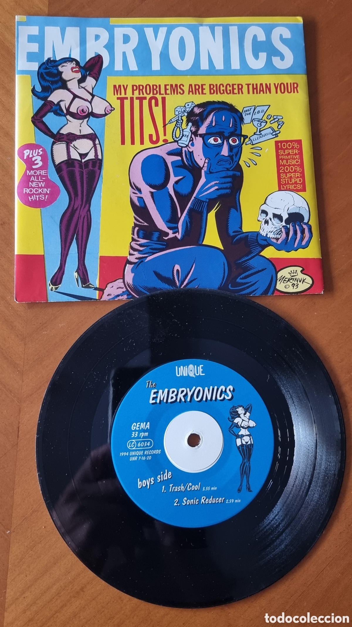 Discos de vinilo: Disco sencillo embryonics muy raro y original gran portada