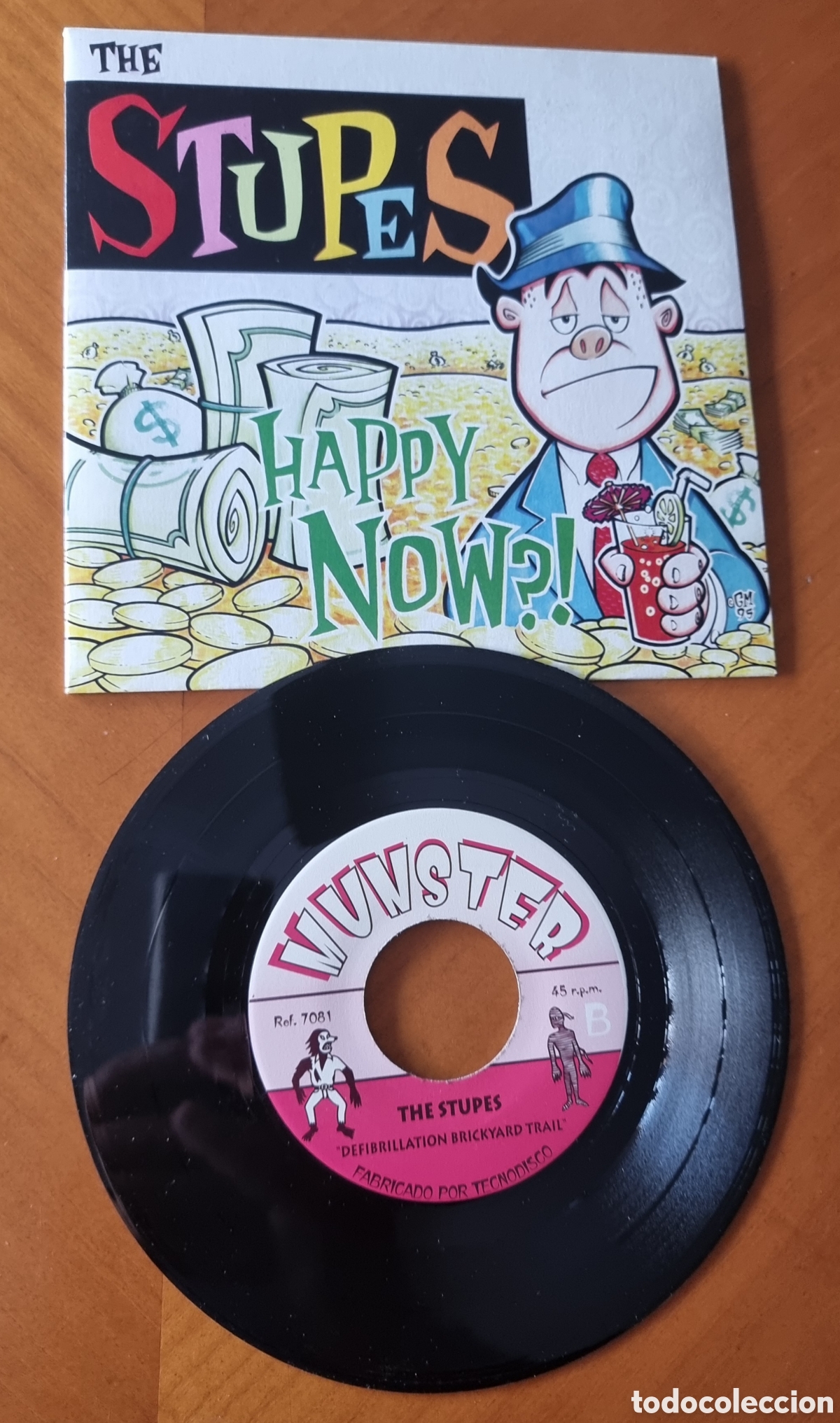 Discos de vinilo: Disco sencillo Stupes Happy Now muy raro gran portada ved foto
