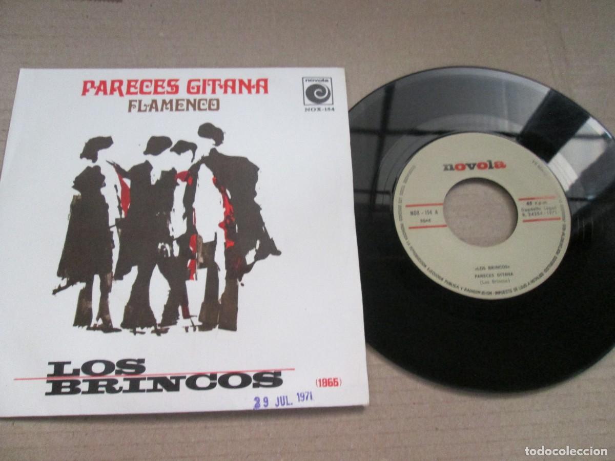 Discos de vinilo: LOS BRINCOS - Pareces gitana / Flamenco. Single, ed espa&ntilde;ola 7&rdquo; 1971. Insert Magn&iacute;fico estado VG+/NM