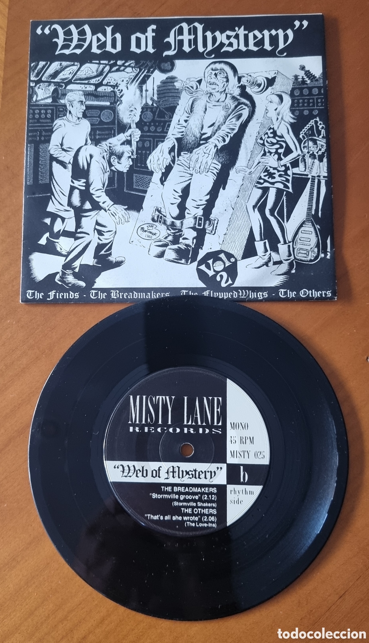 Discos de vinilo: Disco sencillo Web of Mystery raro espectacular portada raro