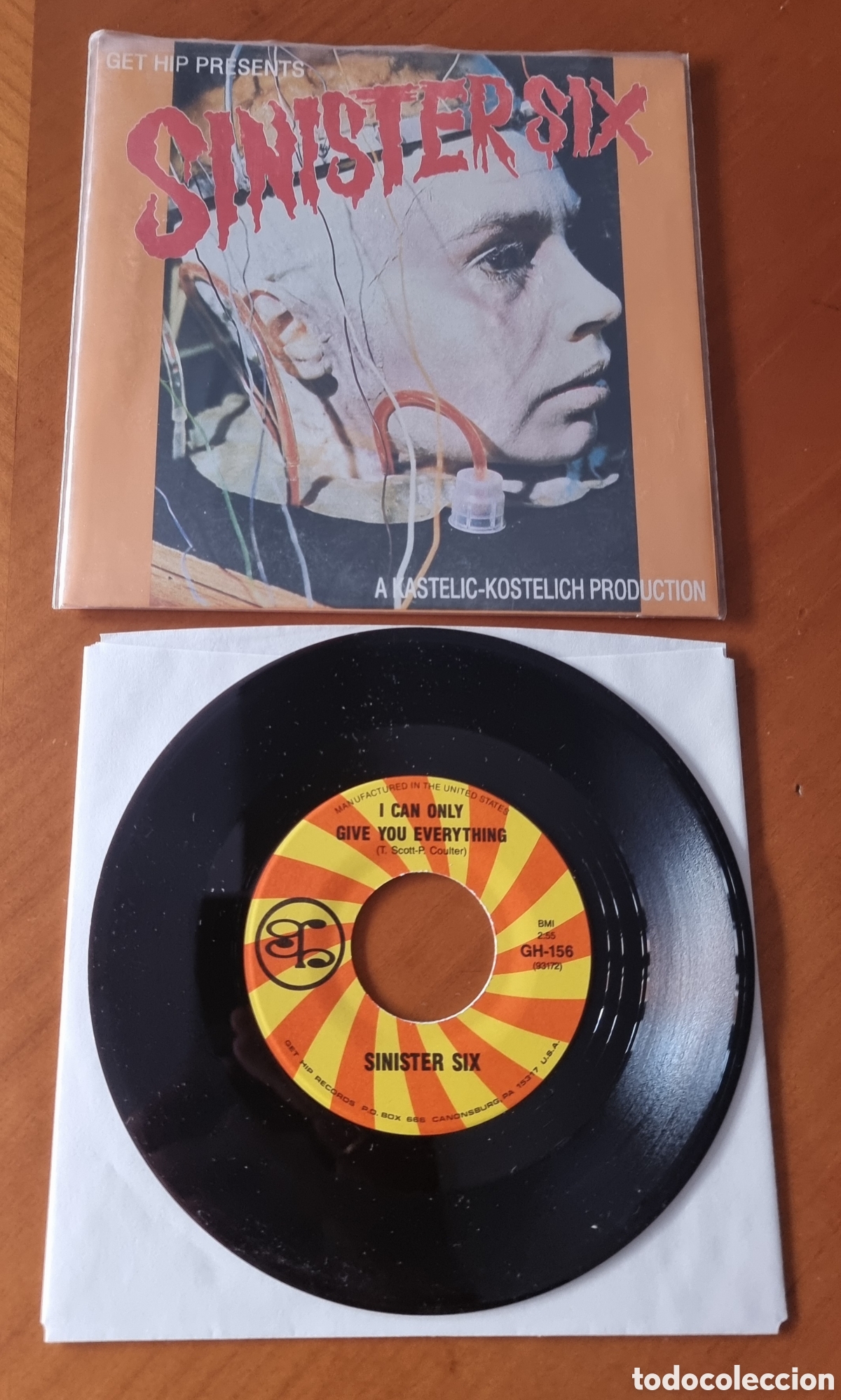 Discos de vinilo: Disco Sinister Six original muy raro gran portada sencillo