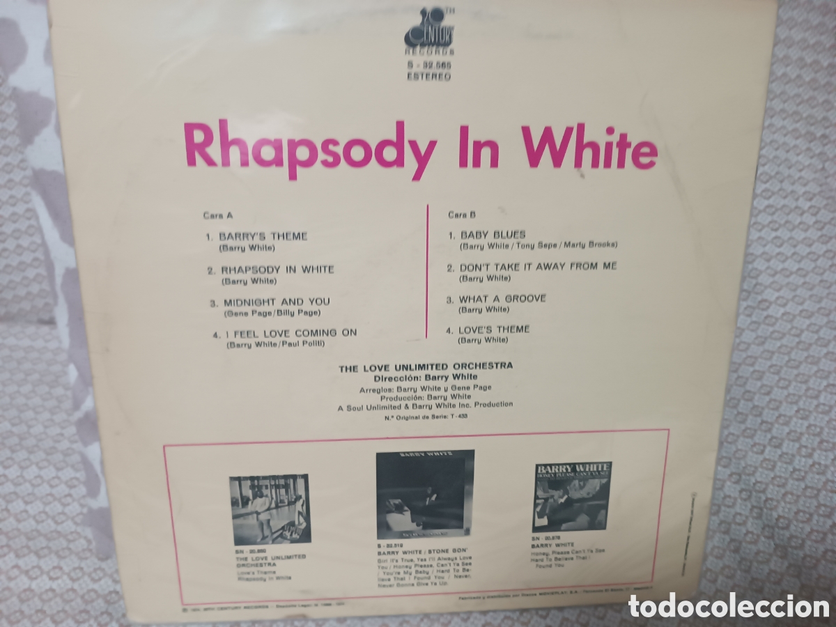 Discos de vinilo: Barry White Rhapsody in White - Foto 2