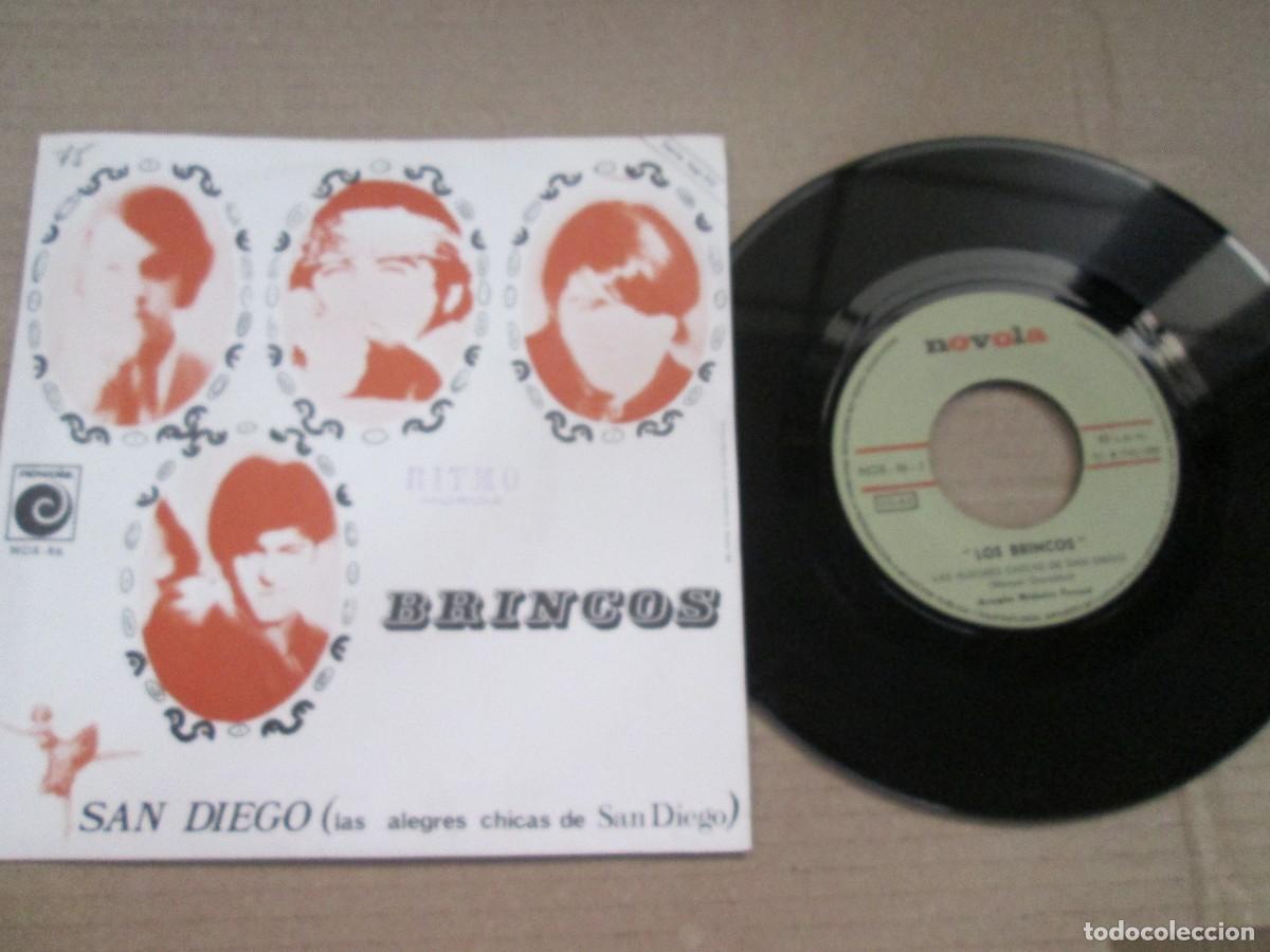 Discos de vinilo: LOS BRINCOS - Las alegres chicas de San Diego / Apolo. Single, ed espa&ntilde;ola 7&rdquo; 1969. Magn&iacute;fico VG+/NM