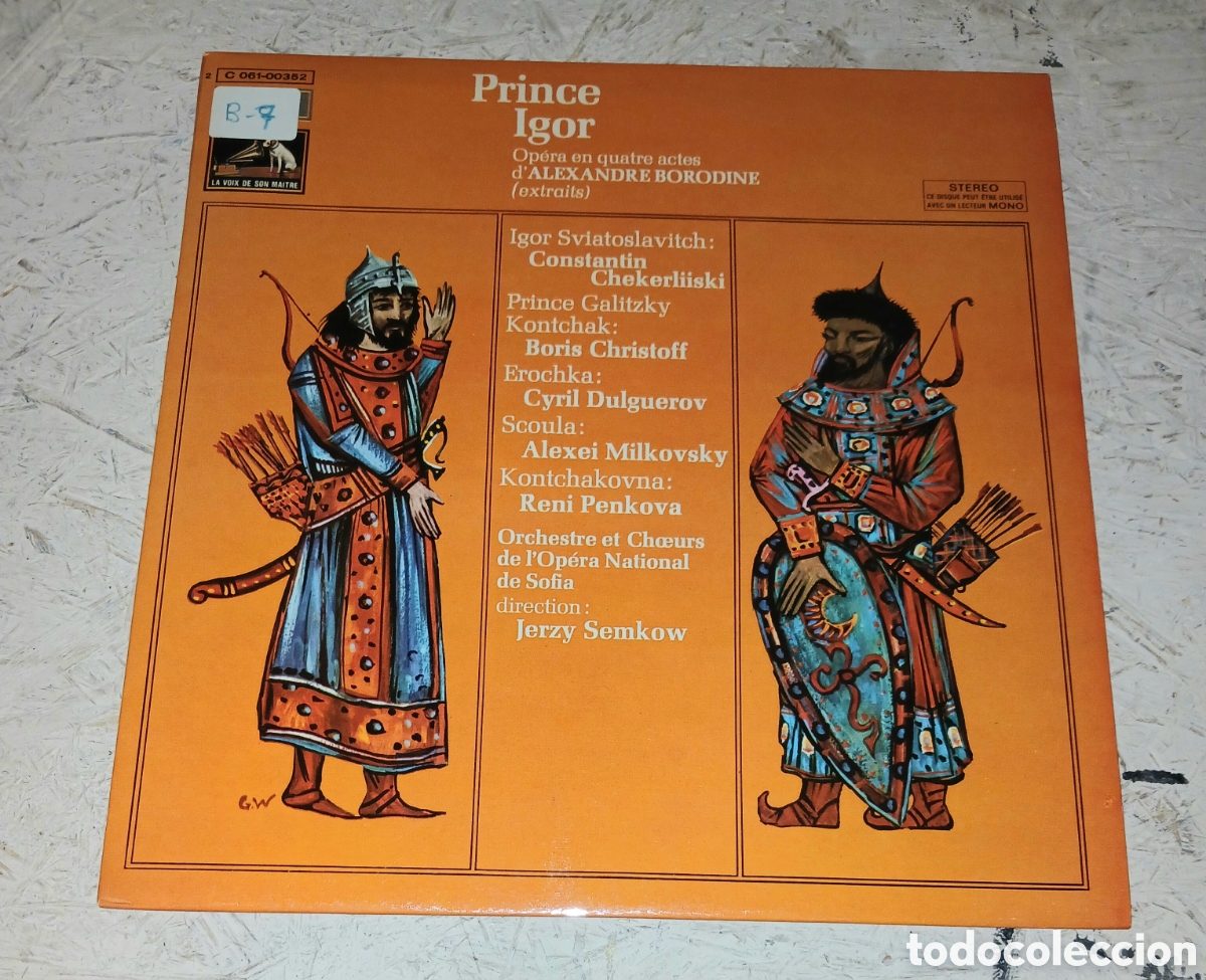 Discos de vinilo: Vinilo LP: Borodine - Prince Igor (Extraits) - Boris Christoff, Constantin Chekerliiski, Jerzy Semko