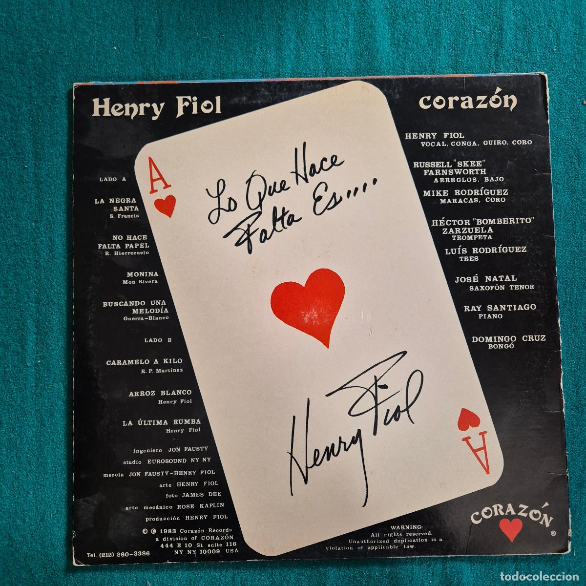 Discos de vinilo: Henry Fiol &ndash; Coraz&oacute;n - Foto 2