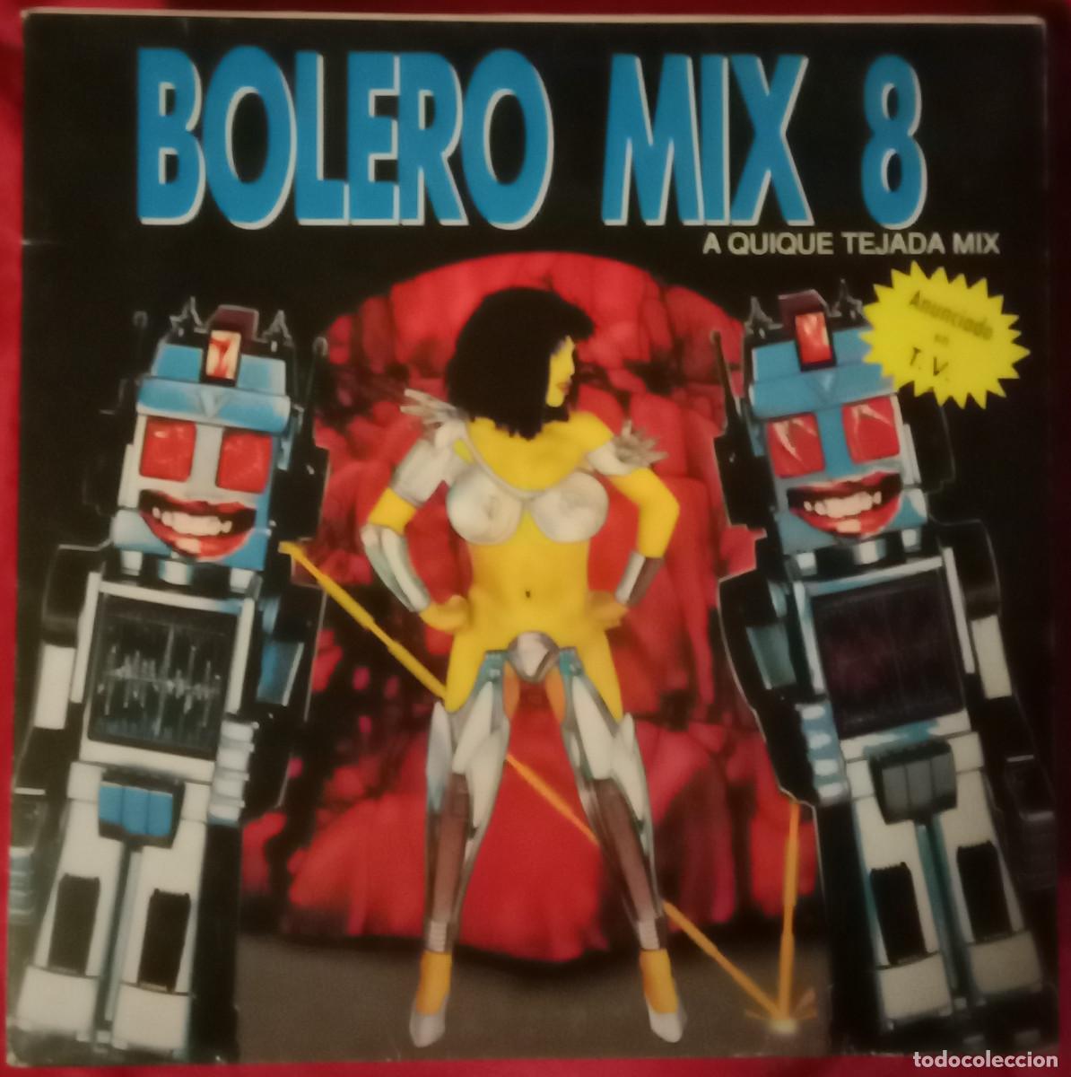 Discos de vinilo: BOLERO MIX 8 - A Quique Tejada Mix - Doble LP - Recopilatorio 91 - Edit. Blanco y Negro. 1991