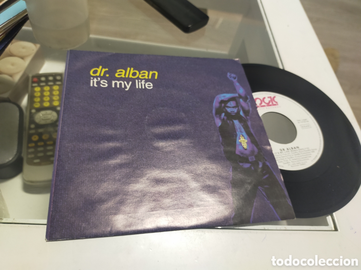Disques de vinyle: Dr. Alban single it's my life Espa&ntilde;a 1992