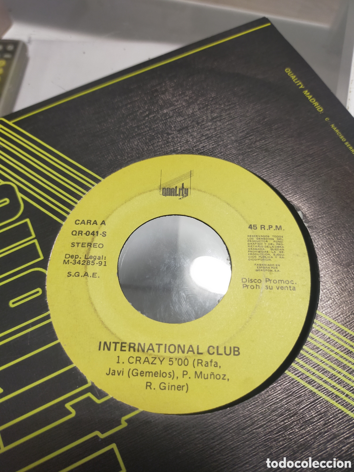 Discos de vinilo: International club single promocional por una sola cara crazy Espa&ntilde;a 1991