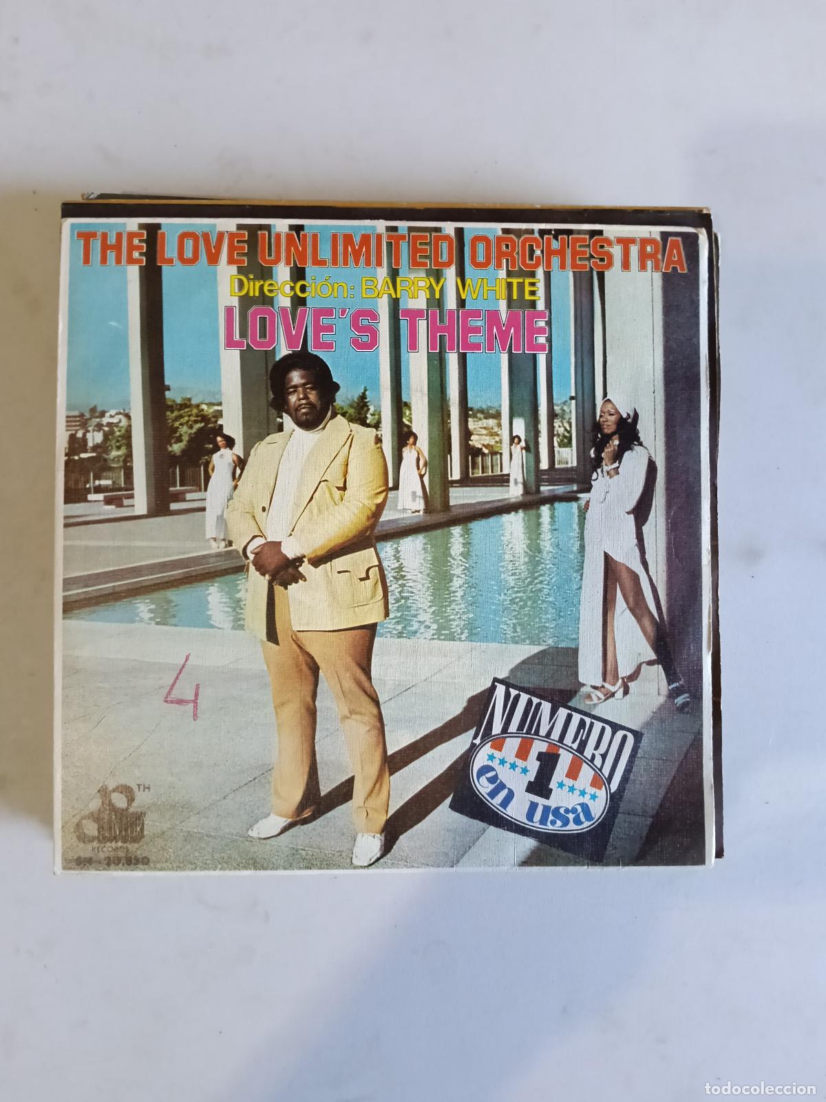 Discos de vinilo: THE LOVE UNLIMITED ORCHESTRA, direccion BARRYB WHITE &middot;&middot;&middot; Love's Theme / Rhapsody In White - (Single)