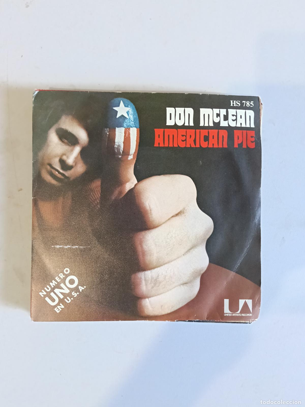 Discos de vinilo: DON MCLEAN American Pie 1/American Pie 2 7'' SINGLE 1972 UA ESPA&Ntilde;A SPAIN
