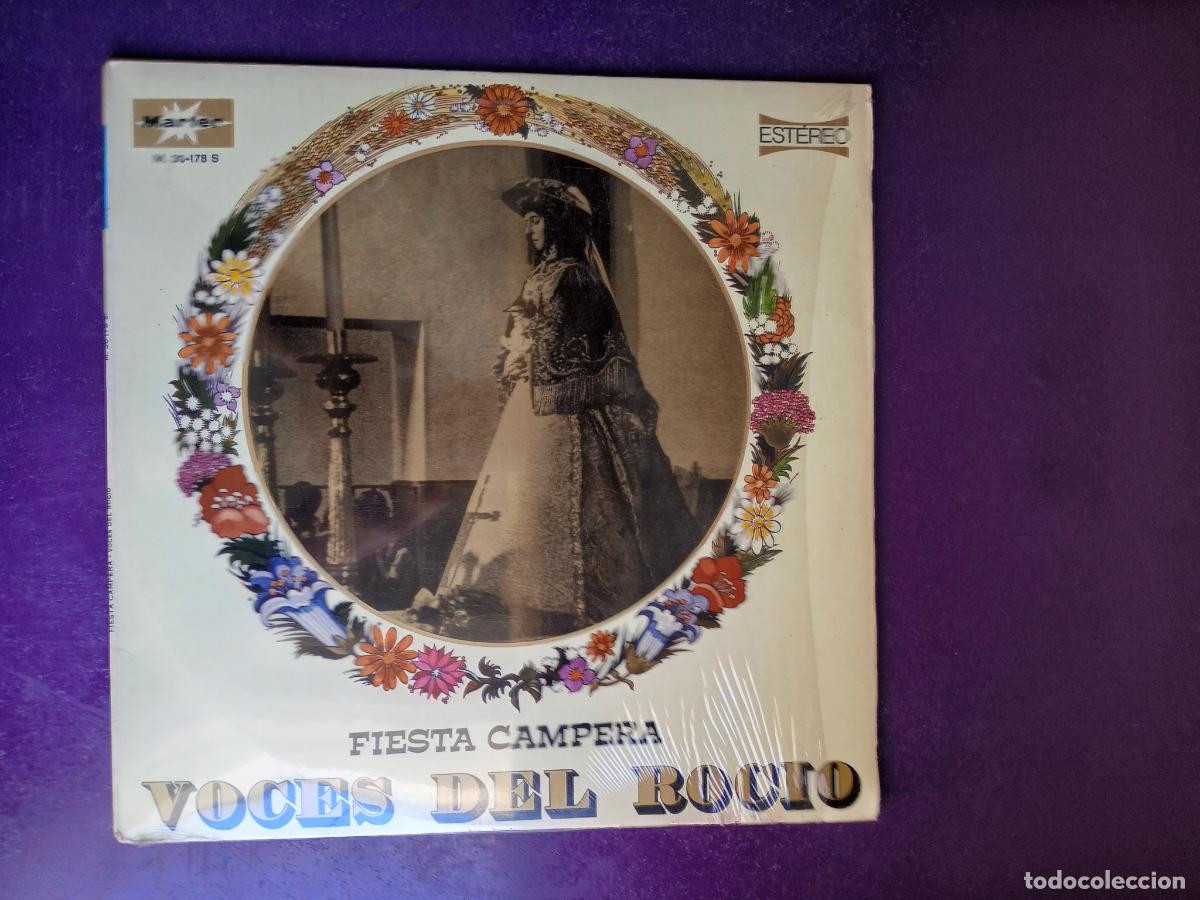 Discos de vinilo: VOCES DEL ROCIO - FIESTA CAMPERA - LP MARFER 1973 - SEVILLANAS Y RUMBAS - MUY POCO USO