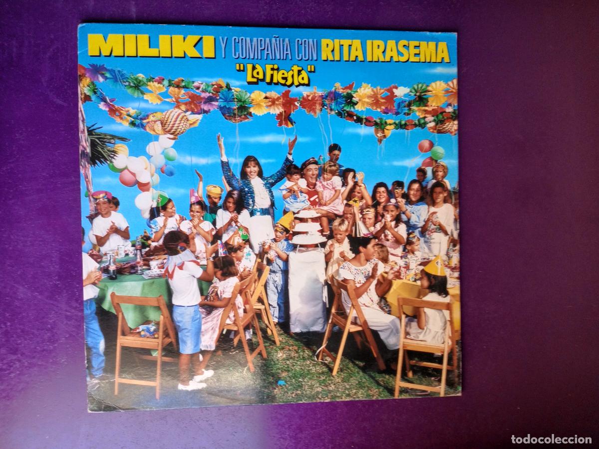 Discos de vinilo: Miliki + Rita Irasema &lrm;&ndash; La Fiesta - LP EMI 1987 - INFANTIL 80'S - SIN USO - PAYASOS TELE