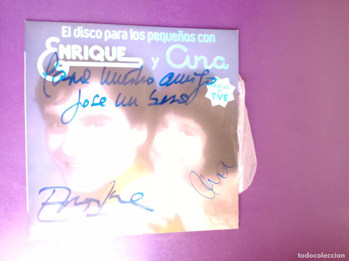 Discos de vinilo: EL DISCO PARA LOS PEQUE&Ntilde;OS CON ENRIQUE Y ANA LP HISPAVOX 1978 - FIRMADO POR LOS DOS - TVE TELEVISION