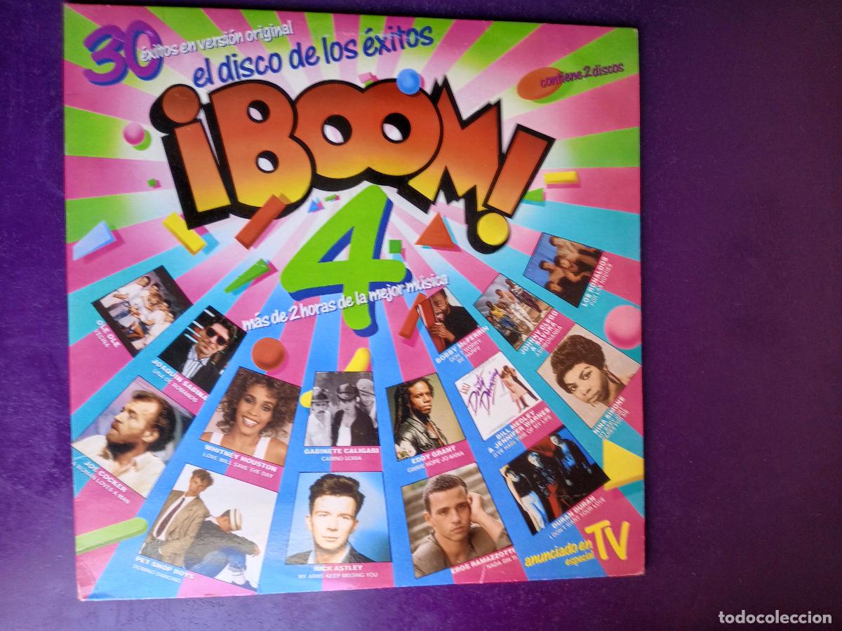 Discos de vinilo: Boom! 4 (El Disco De Los &Eacute;xitos) DOBLE LP EMI 1988 - SABINA, HEROES SILENCIO, ALASKA, LOQUILLO, ETC