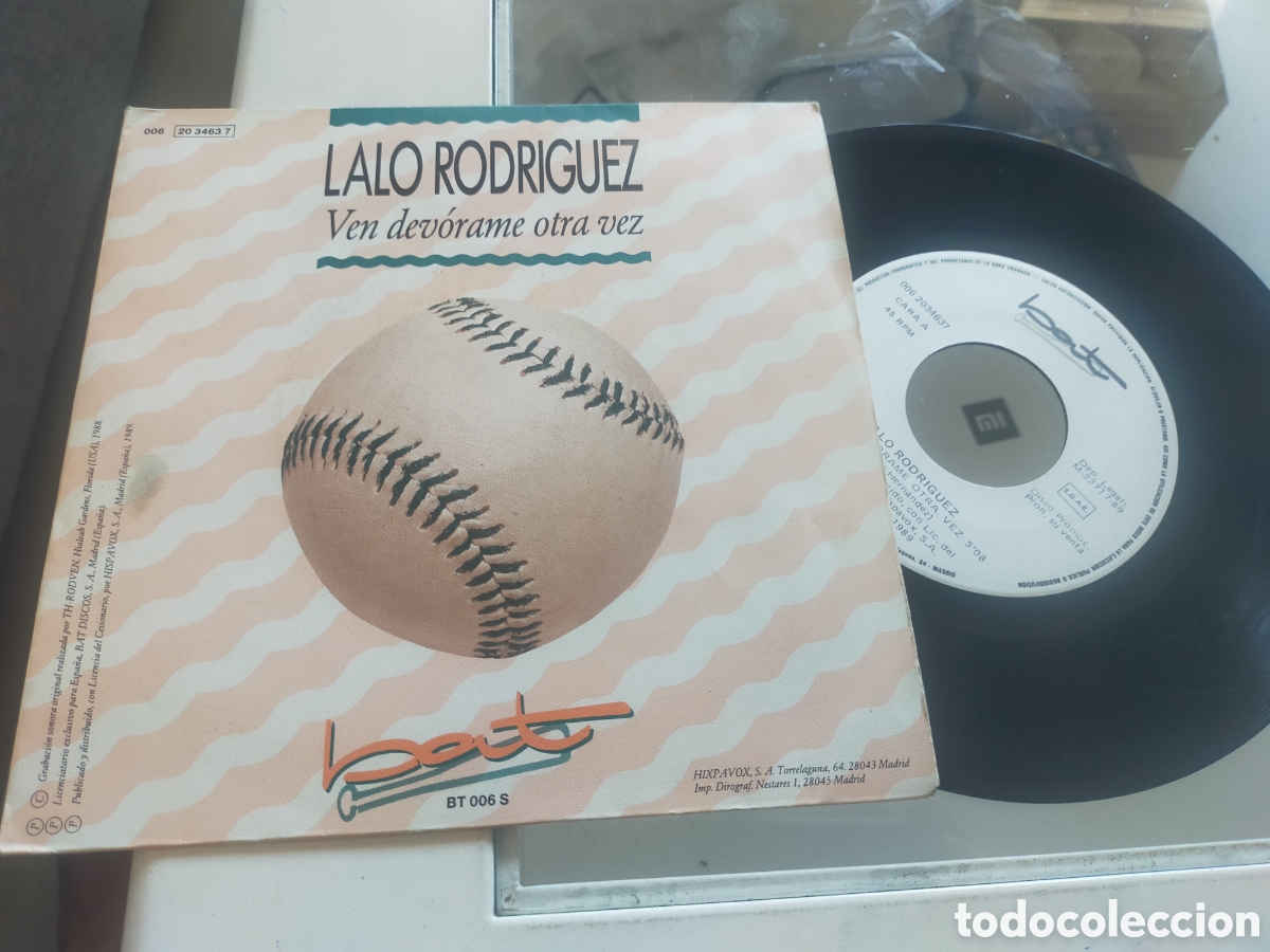 Discos de vinilo: Lalo Rodr&iacute;guez single promocional ven devorame otra vez Espa&ntilde;a 1989