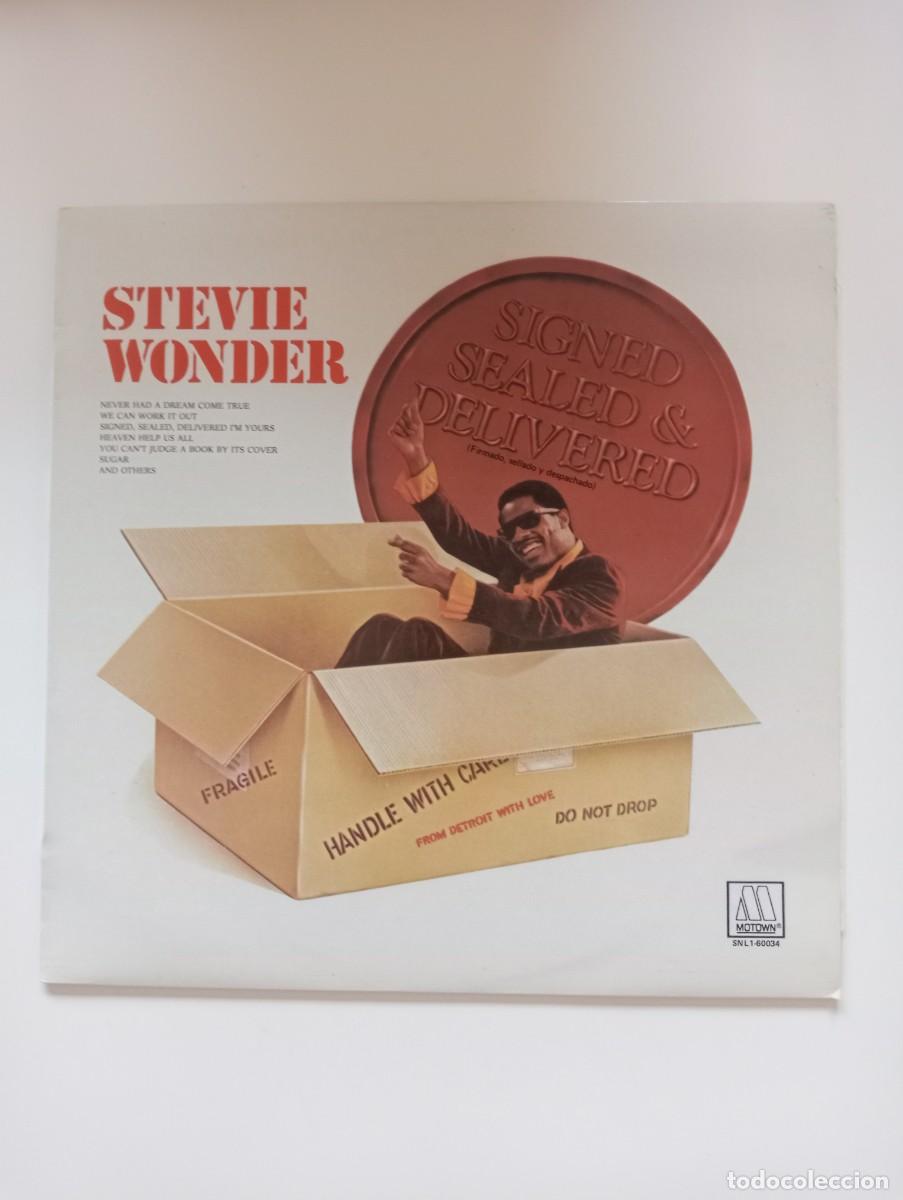 Discos de vinilo: Stevie Wonder - Signed Sealed & Delivered = Firmado, Sellado Y Despachado (LP, Album, RE) 1982