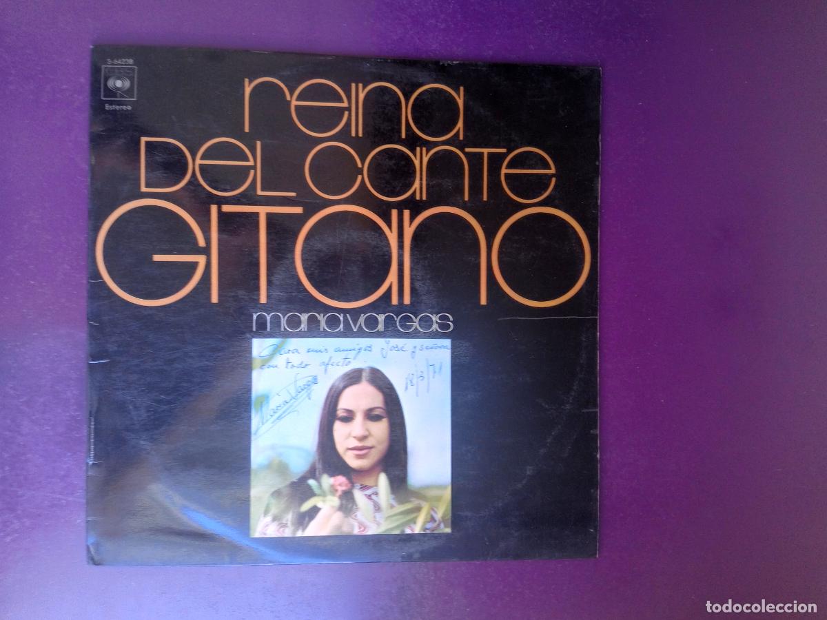 Discos de vinilo: Maria Vargas &ndash; Reina Del Cante Gitano - LP CBS 1970 - FLAMENCO - FIRMADO POR ELLA EN PORTADA