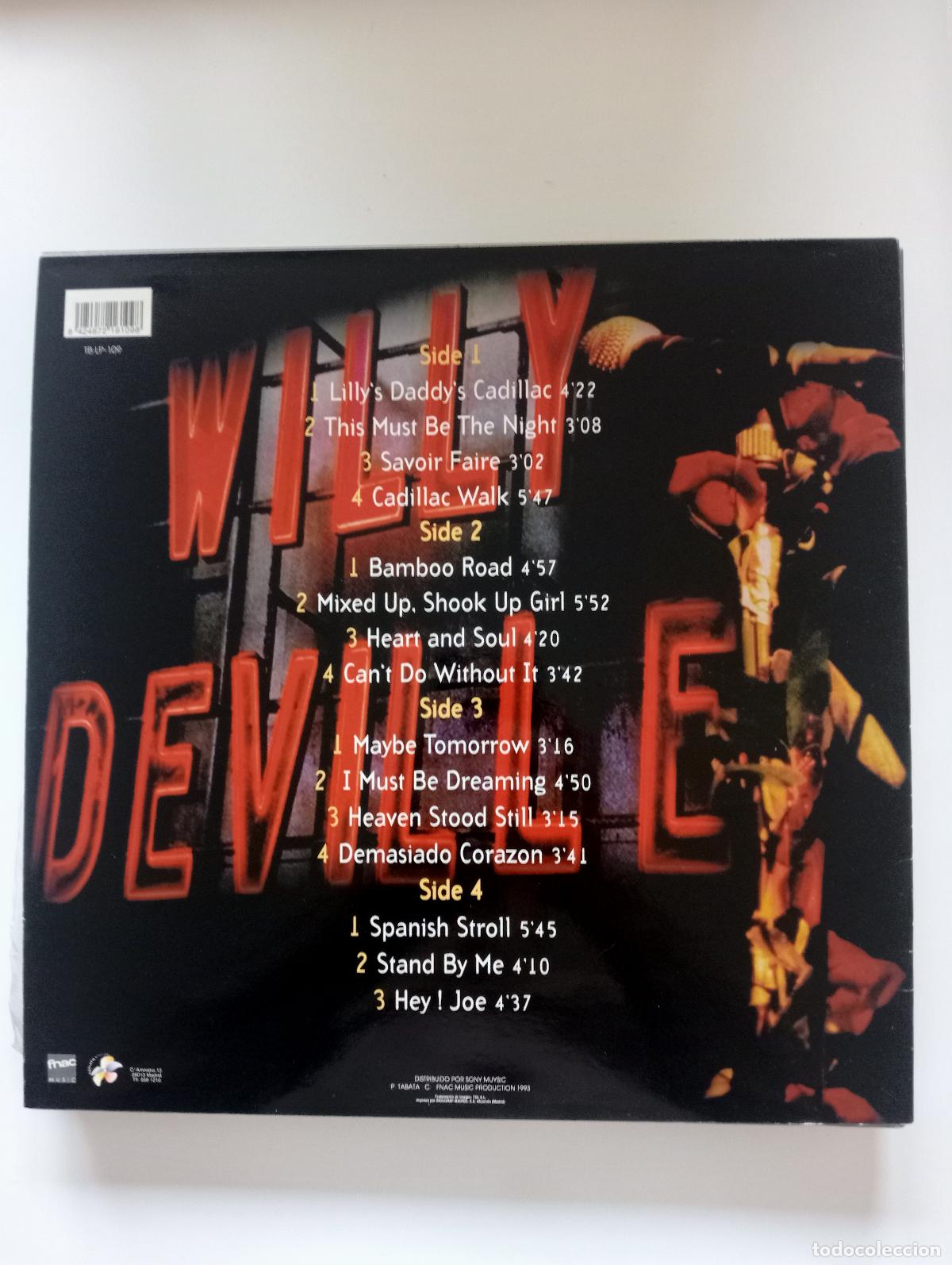 Discos de vinilo: Willy DeVille - (Live) (2xLP, Album) 1993 insert - Foto 2