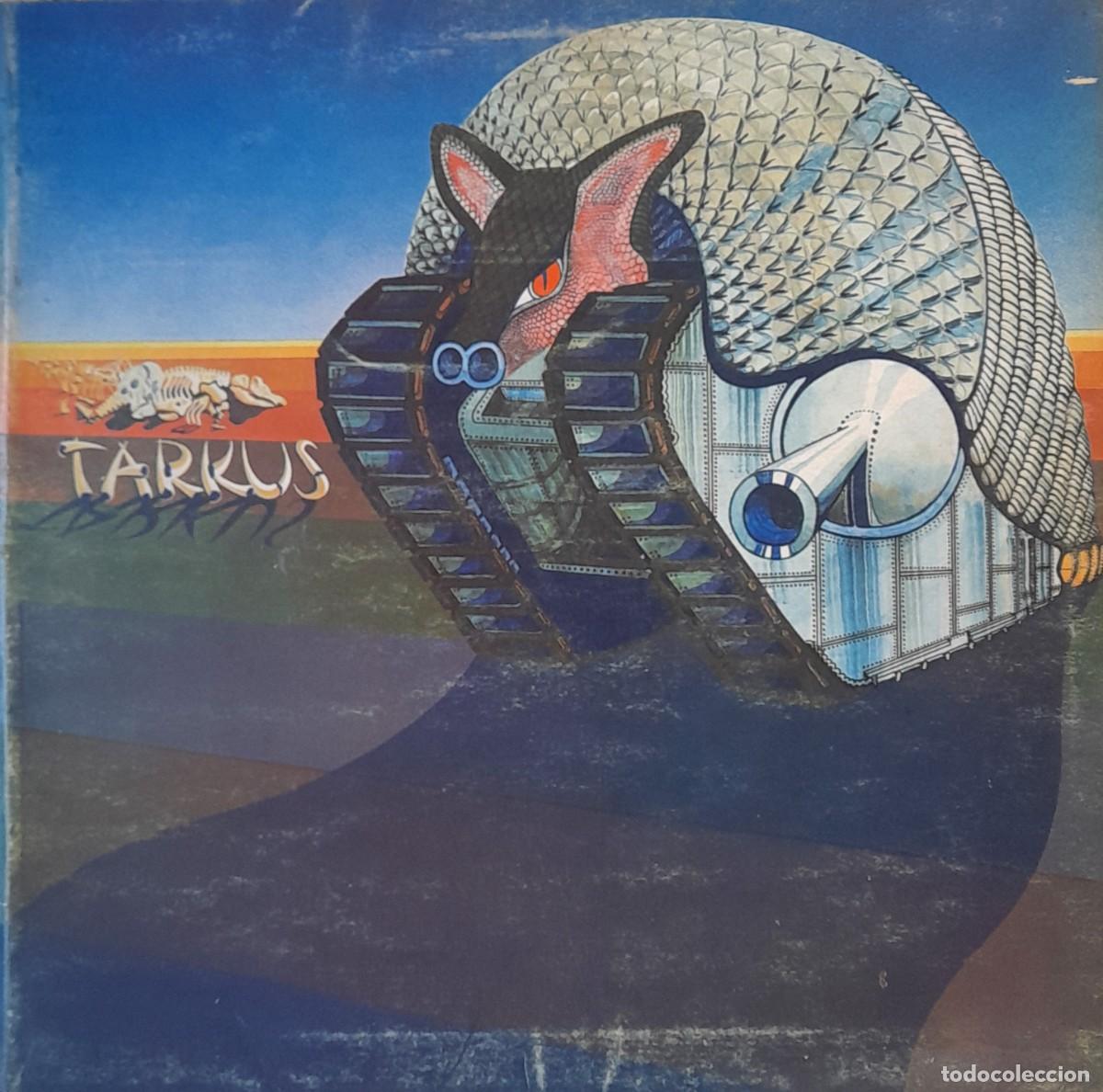 Discos de vinilo: Tarkus. EMERSON, LAKE & PALMER. Islands 1971. LP carpeta doble.