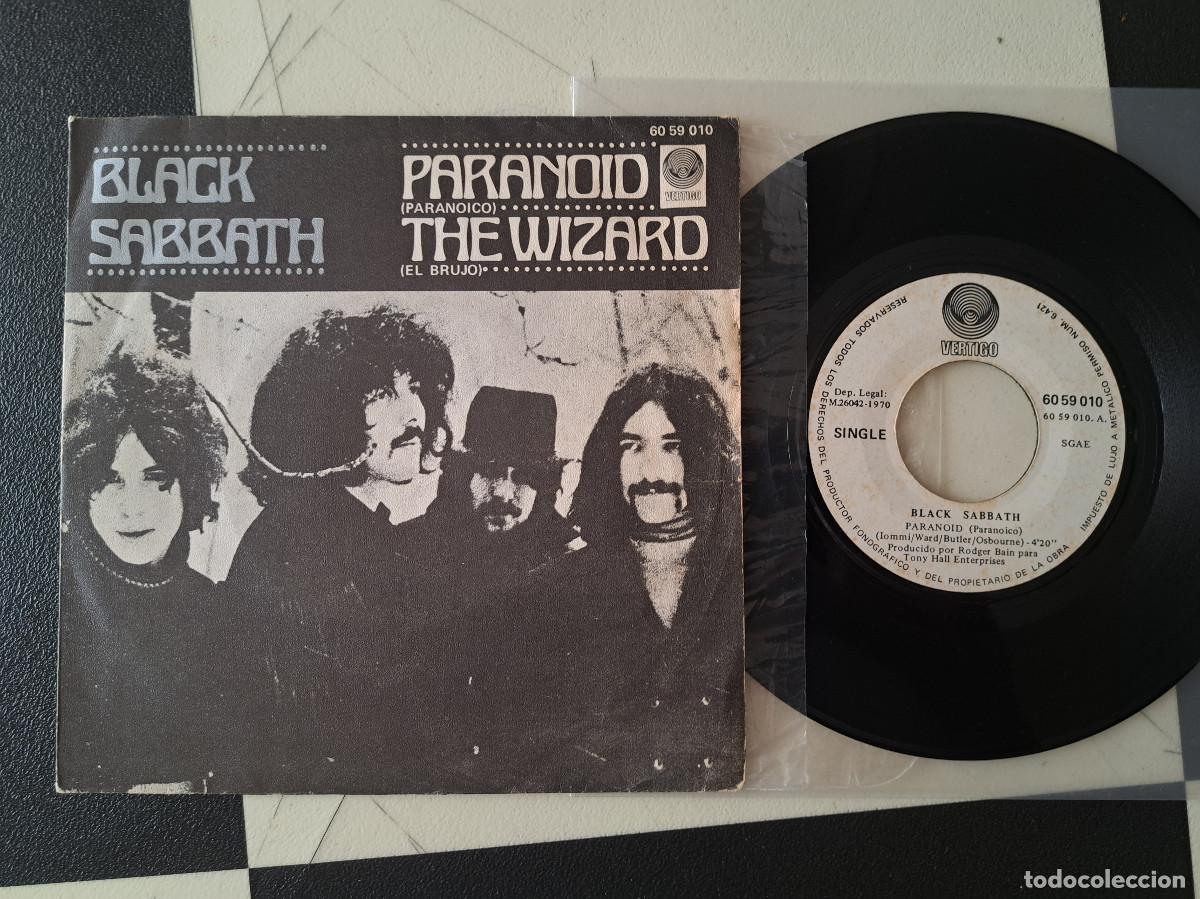 Discos de vinilo: SINGLE Black Sabbath &ndash; Paranoid = Paranoico 1970 VERTIGO NM/VG+