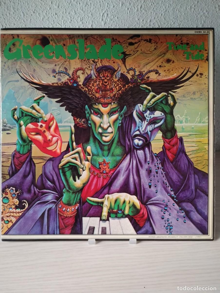 Discos de vinilo: GREENSLADE Time and Tide (Warner Bros. Records e Hispavox HWBS 321-94, Espa&ntilde;a 1975)