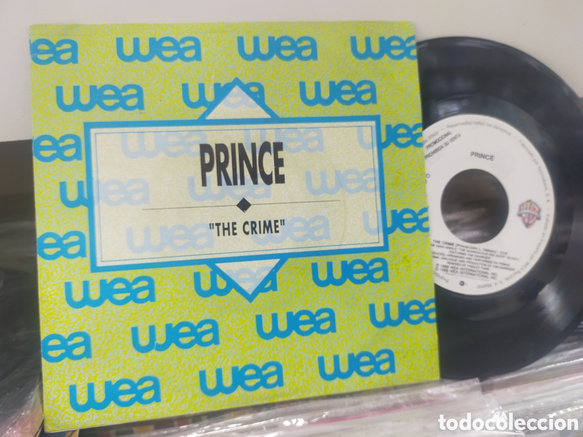 Discos de vinilo: Prince single promocional the crime Espa&ntilde;a 1989
