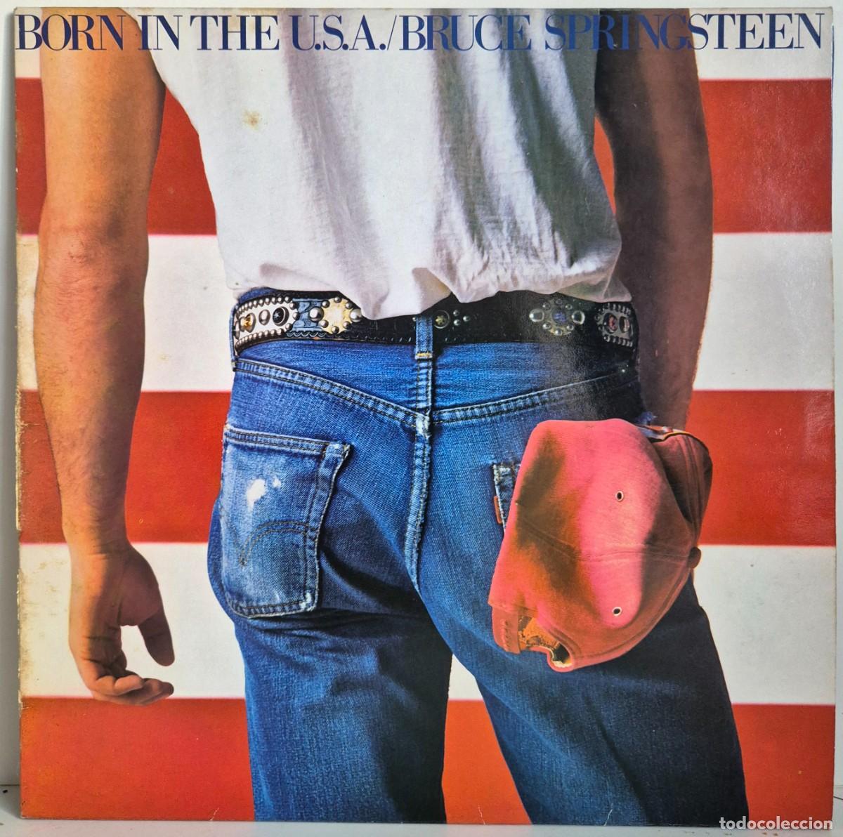 Discos de vinilo: Bruce Springsteen - Born in the U.S.A. LP vinilo. Edici&oacute;n espa&ntilde;ola, contiene encartes