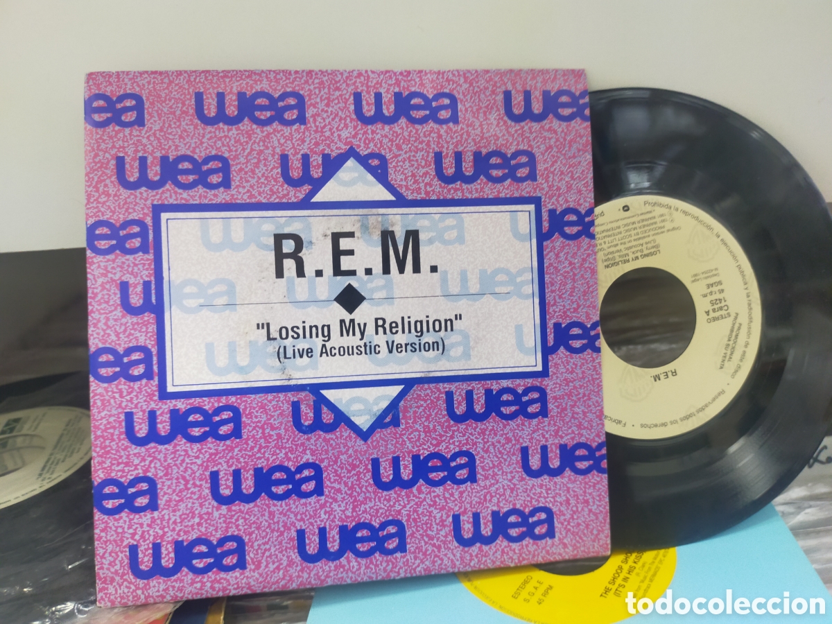 Discos de vinilo: R.e.m. single promocional losing my religion Espa&ntilde;a 1991