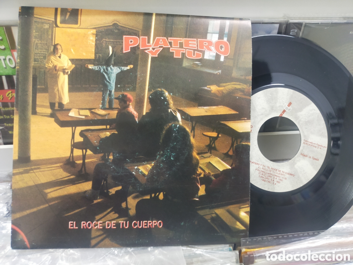 Discos de vinilo: Platero y tu single promocional el roce de tu piel 1992