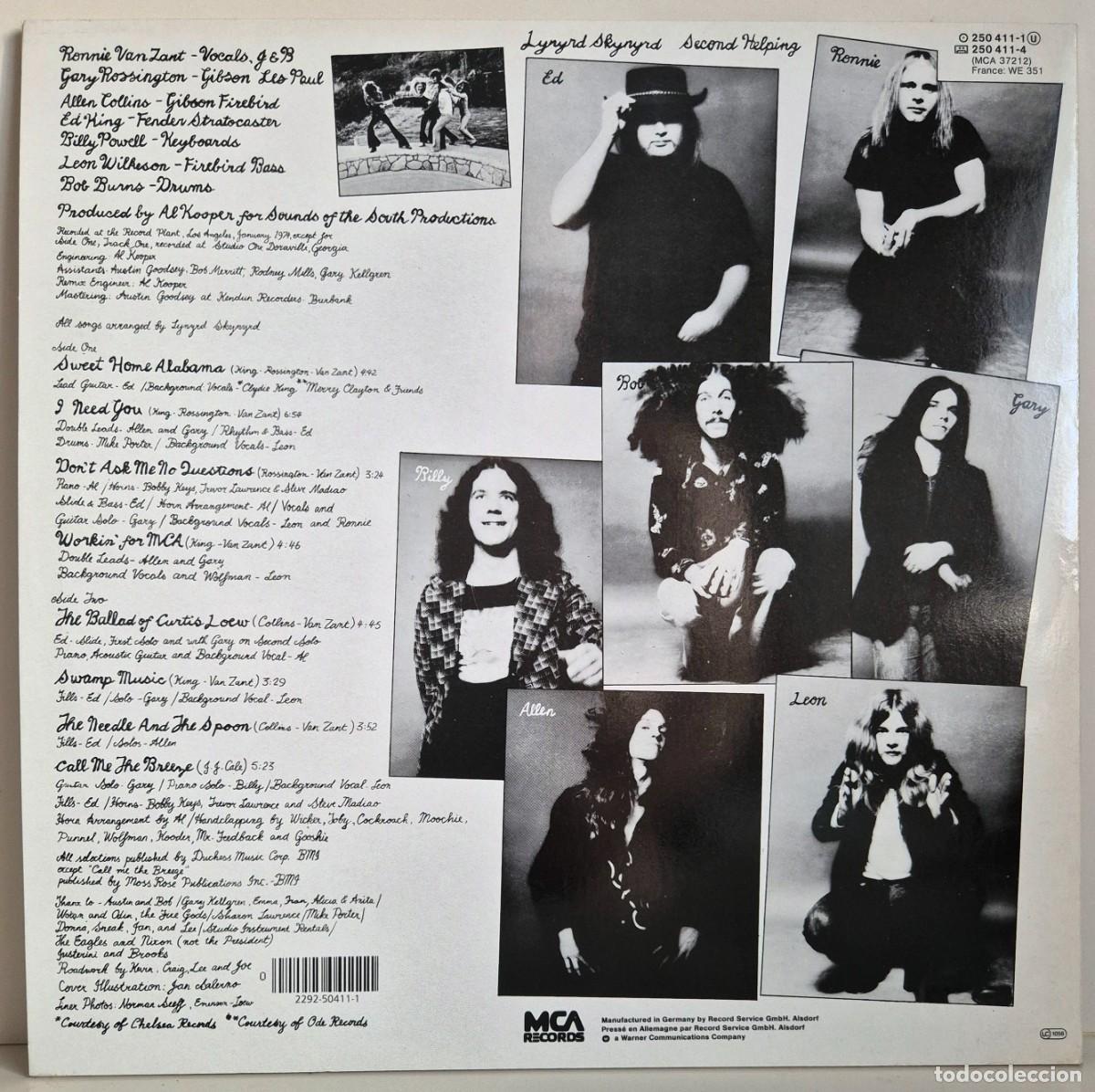 Discos de vinilo: Lynyrd Skynyrd - Second helping. LP vinilo - Foto 2