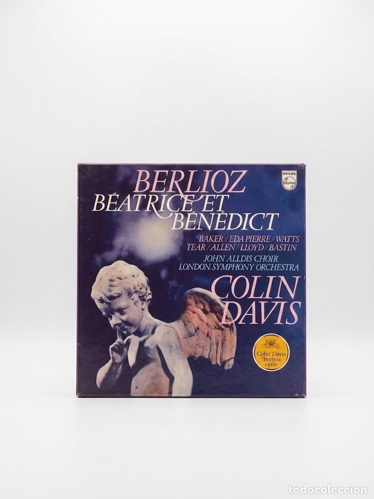 Discos de vinilo: Caja 2 LP Berlioz - B&eacute;atrice et B&eacute;n&eacute;dict - Colin Davis, Janet Baker - Philips 6700 121 Holland + Lib