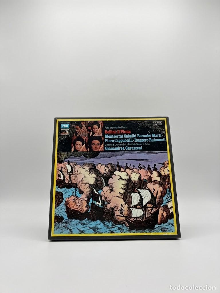 Discos de vinilo: Caja 3 LP Bellini - Il Pirata - Montserrat Caball&eacute;, Bernab&eacute; Mart&iacute;, Gavazzeni - EMI Serie Angel + Lib
