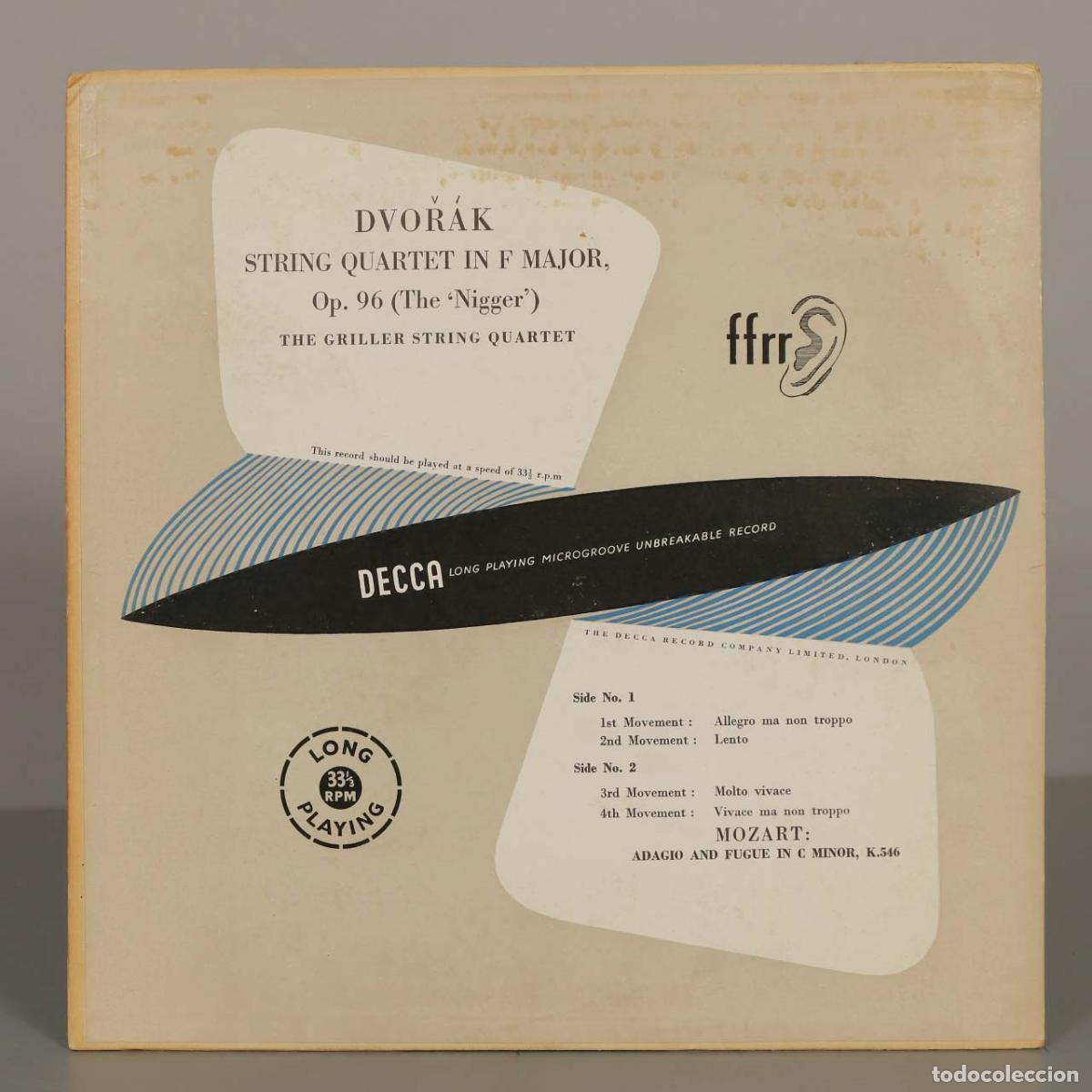 Discos de vinilo: LP. String Quartet In F Major, Op. 96 (The &acute;Nigger&acute;) - Dvoř&aacute;