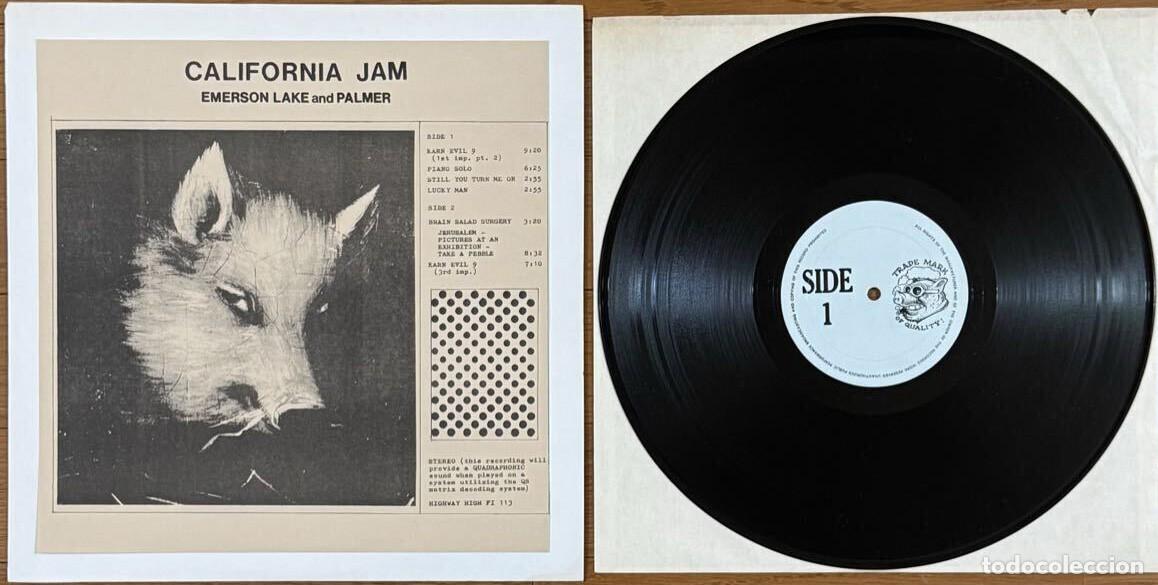 Discos de vinilo: Emerson Lake & Palmer California Jam live 1973, U.S.A. pressing on black vinyl very very rare!!