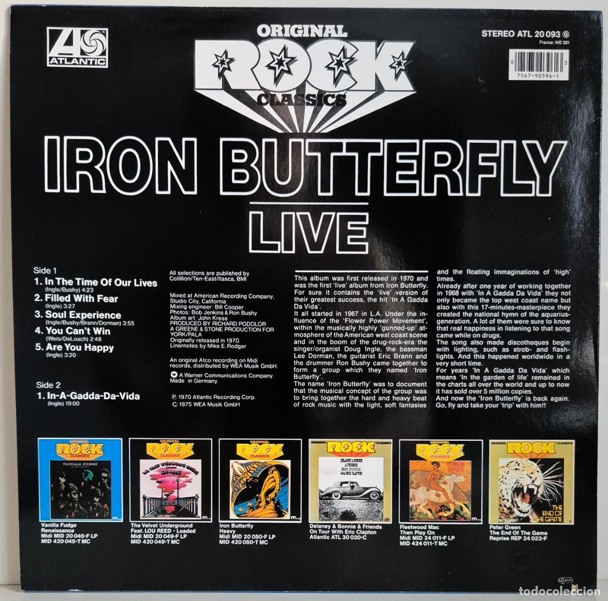 Discos de vinilo: Iron Butterfly - Live. LP vinilo - Foto 2