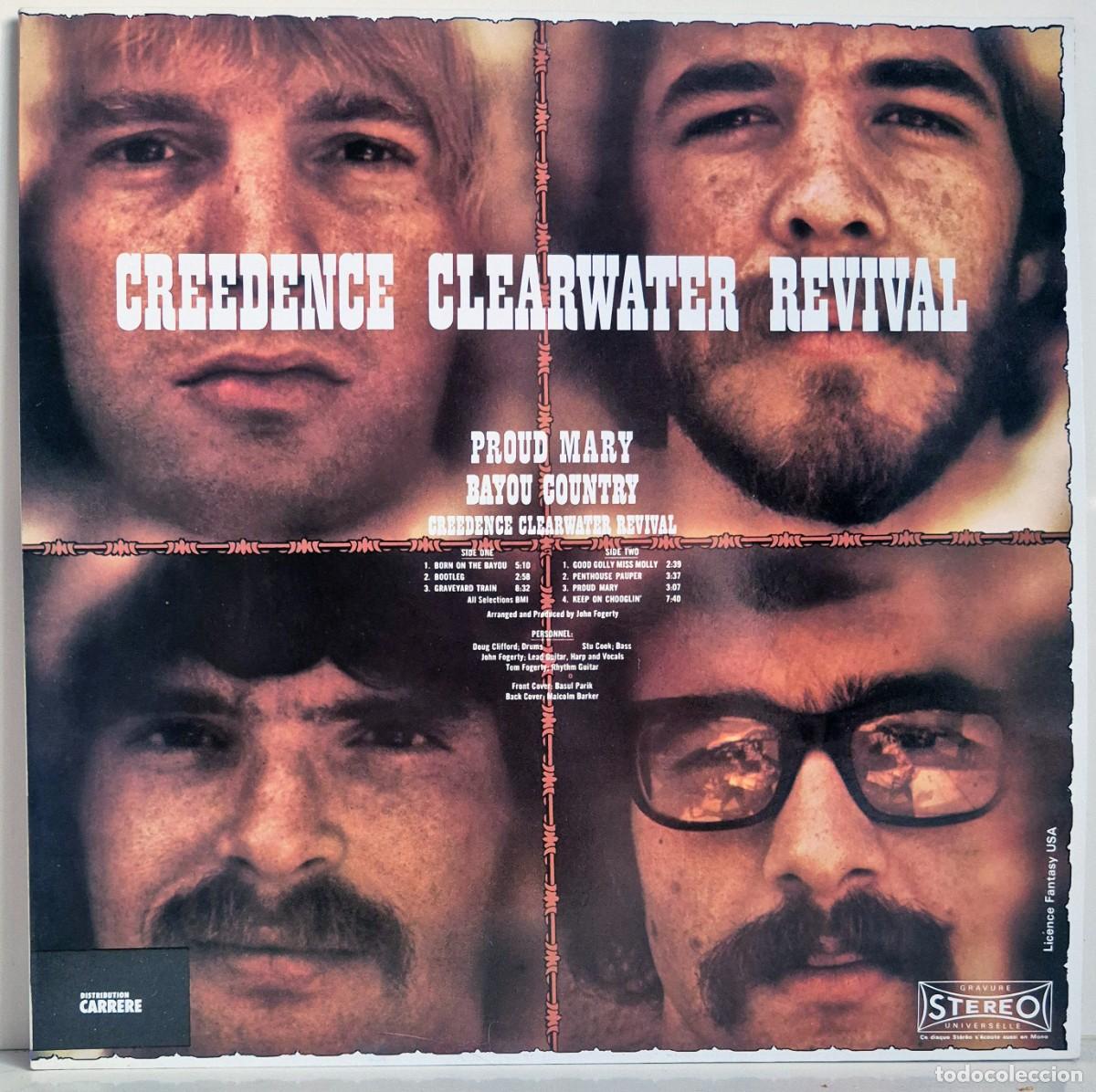 Discos de vinilo: Creedence Clearwater Revival - Proud Mary / Bayou Country. Edici&oacute;n francesa. LP vinilo