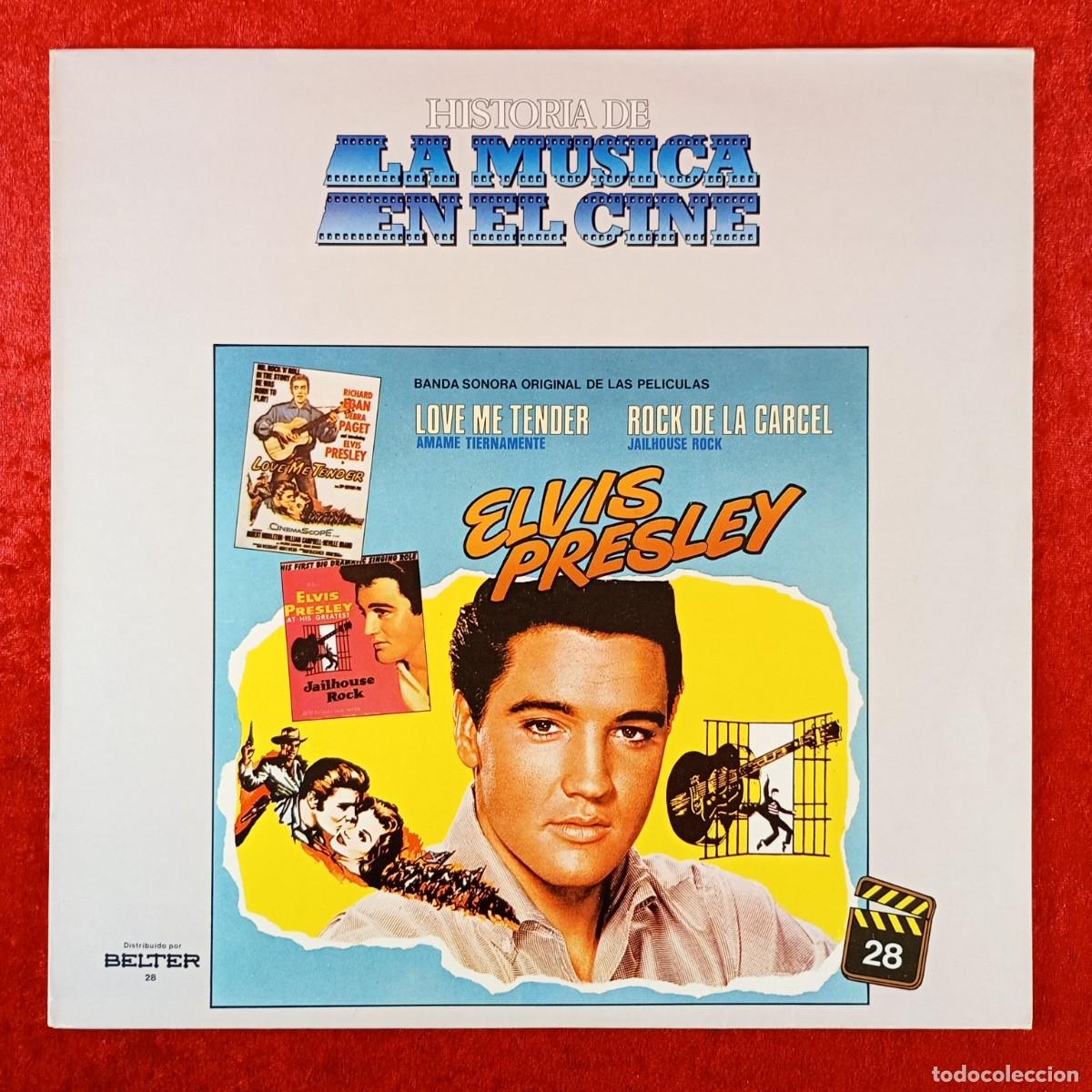 Discos de vinilo: ELVIS PRESLEY - HISTORIA DE LA MUSICA EN EL CINE - DISCO LP VINILO - BELTER - 28 / 310