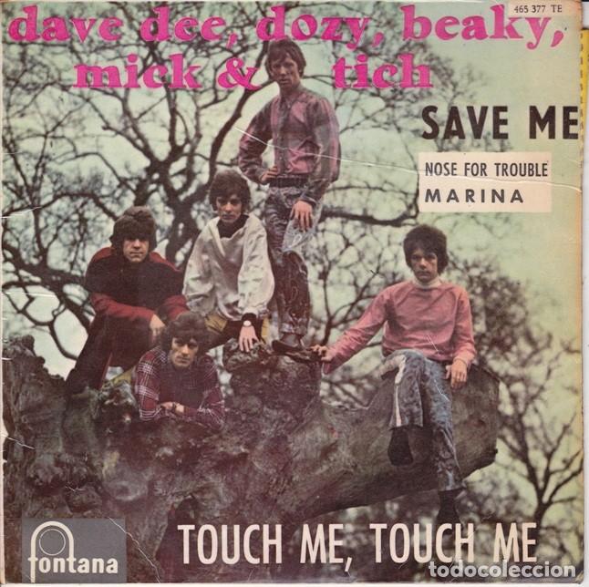 Discos de vinilo: Dave Dee, Dozy, Beaky Mick & Tich &ndash; Touch me; Save me; Marina + 1 &ndash; FONTANA 465 377 &ndash; 1966