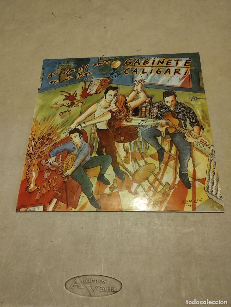 Discos de vinilo: GABINETE CALIGARI LP AL CALOR DRLAMOR EN UN BAR ESP.1986 INSERT LETRAS