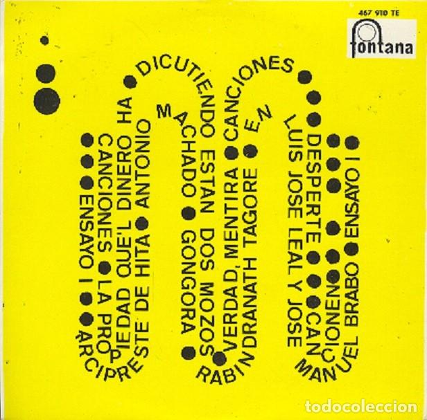 Discos de vinilo: J.M. Brabo &ndash; La propiedad que&rsquo;l dinero ha + 1 / L.J. Leal &ndash; Despert&eacute; + 1- FONTANA 467910 &ndash; 1967